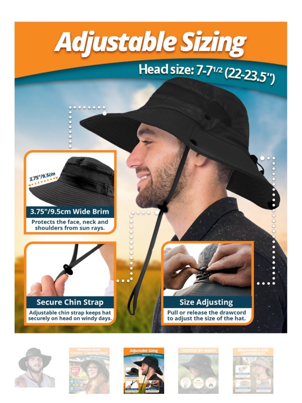 Navigator Series Sun Protection Hat with UPF 50+ - Safety Headgear